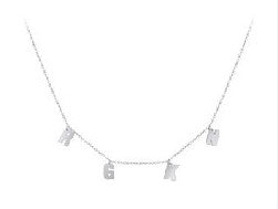 Sterling Silver Initial Letter Necklace