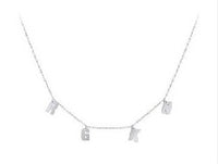 Sterling Silver Initial Letter Necklace