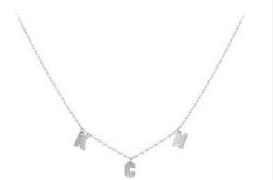 Sterling Silver Initial Letter Necklace