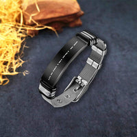 Men's Morse Code Mesh Bracelet