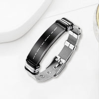Men's Morse Code Mesh Bracelet