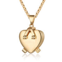 Four Heart Clover Photo Locket Necklace