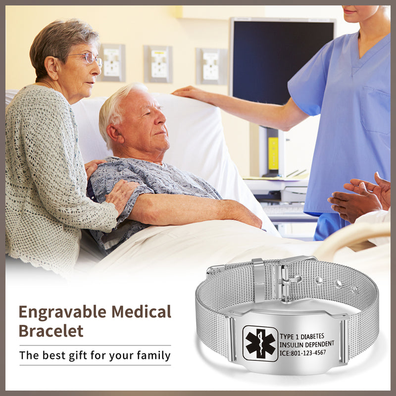 Engraved Mesh Bracelet with Photo Option