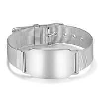 Engraved Mesh Bracelet with Photo Option