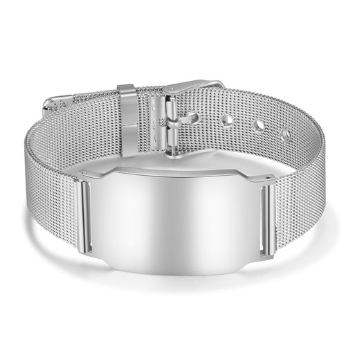 Engraved Mesh Bracelet with Photo Option