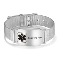 Engraved Mesh Bracelet with Photo Option