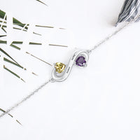 Sterling Silver Infinity Birthstone Bracelet