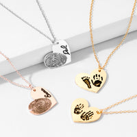 Personalized Fingerprint Heart Necklace 18mm