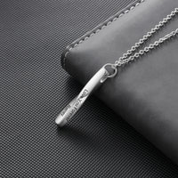 Engraved Twisted Bar Necklace