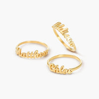 Script Name Ring in Sterling Silver