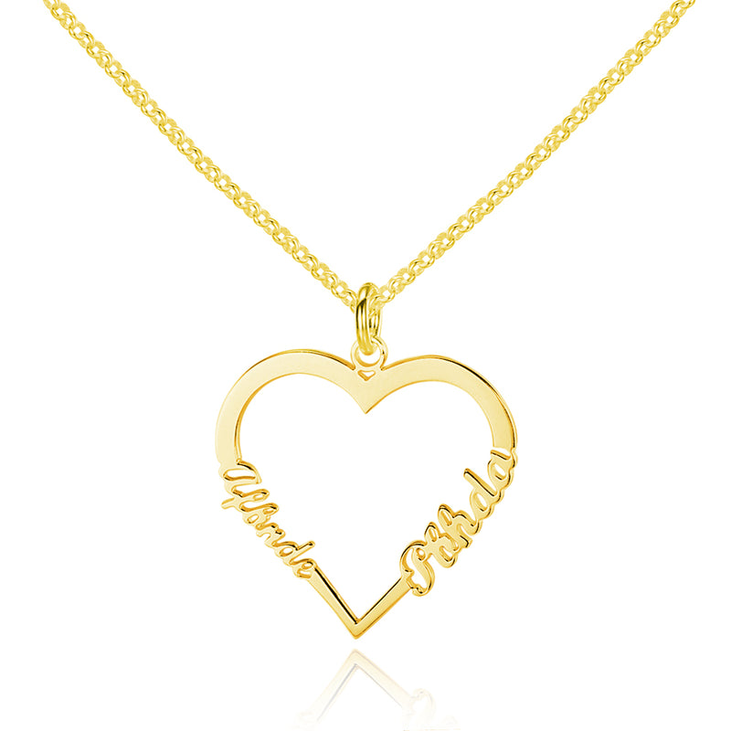 Custom Heart Name Necklace
