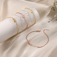 Birth Flower Name Chain Bracelet