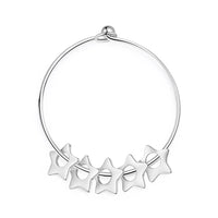 Engraved Star Charm Family Bangle