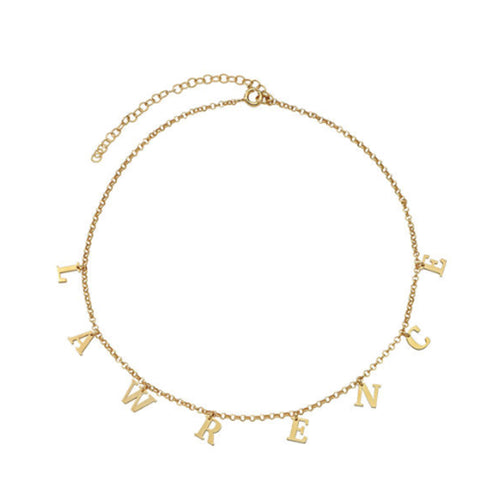 Dangling Letters Name Necklace