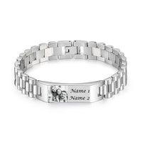 Men's Photo Name Link Bracelet