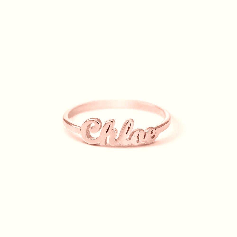 Script Name Ring in Sterling Silver