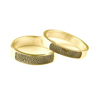 Engraved Fingerprint Band Ring