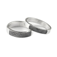 Engraved Fingerprint Band Ring