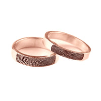 Engraved Fingerprint Band Ring