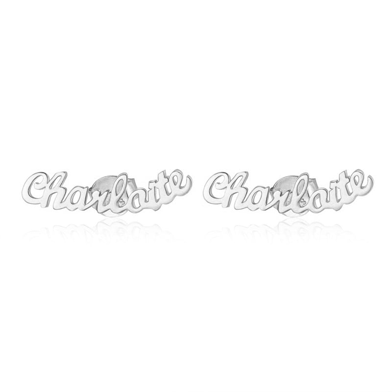 Personalized Script Name Stud Earrings