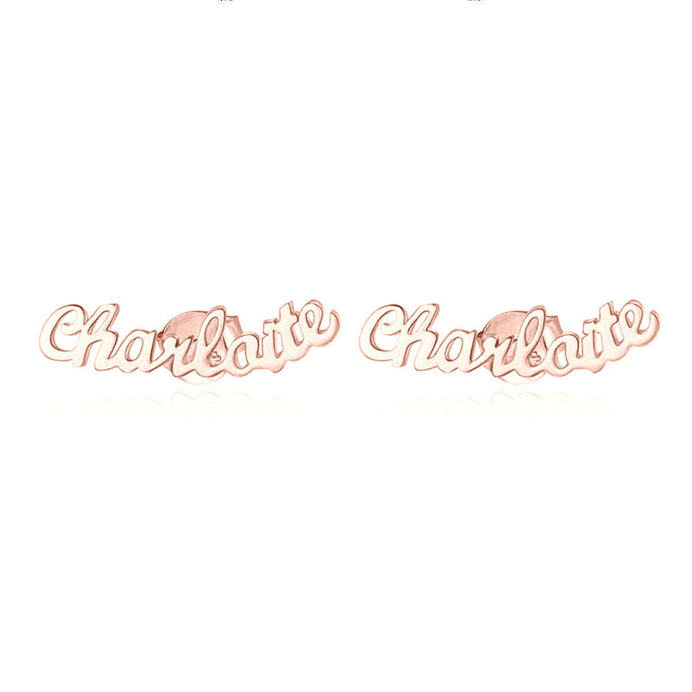 Personalized Script Name Stud Earrings