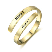 Wrap Around Open Name Ring