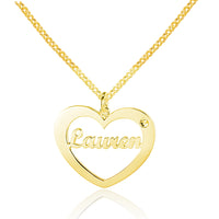 Custom Heart Name Necklace