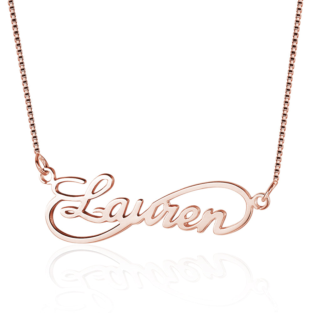 Infinity Script Name Necklace