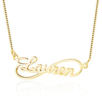 Infinity Script Name Necklace