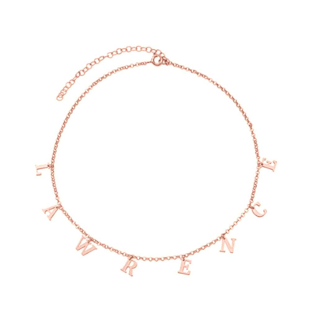 Dangling Letters Name Necklace