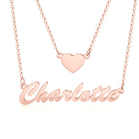 Personalized Rhodium Plated Multi-Chain Name Necklace