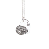 Personalized Large Fingerprint Heart Necklace 25mm
