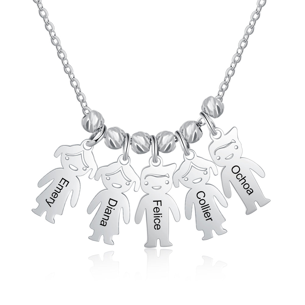 Personalized Kids Charm Family Name Necklace