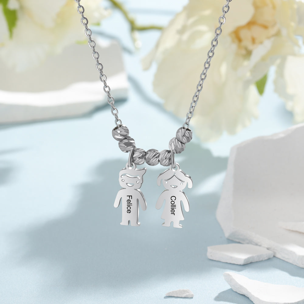 Personalized Kids Charm Family Name Necklace