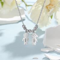 Personalized Kids Charm Family Name Necklace