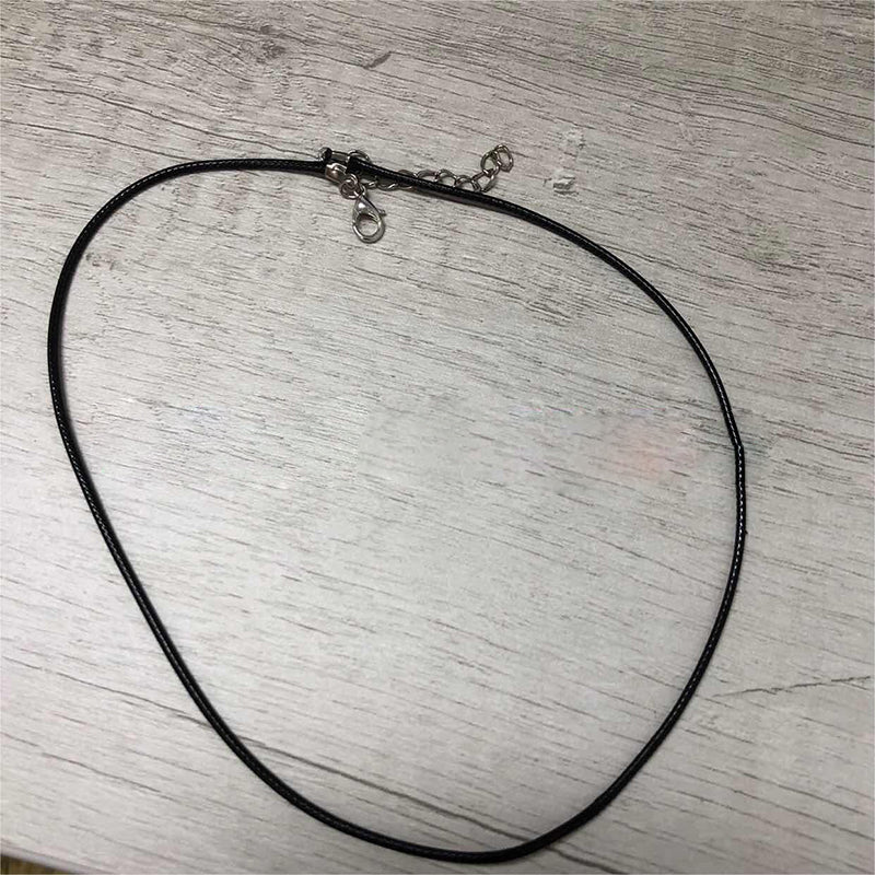 Black Leather Cord Necklace