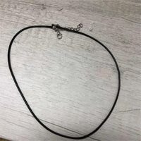 Black Leather Cord Necklace