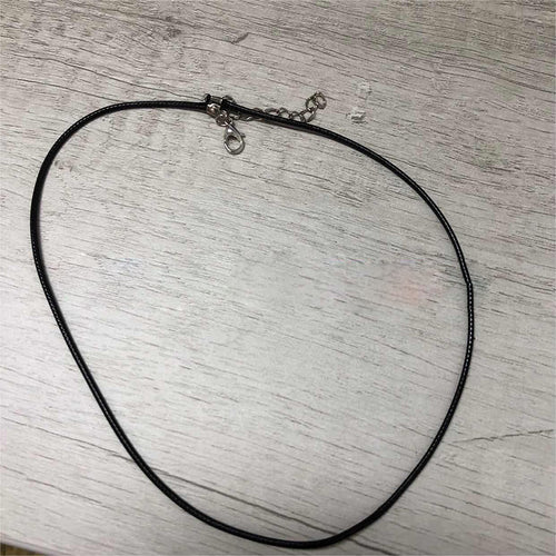 Black Leather Cord Necklace