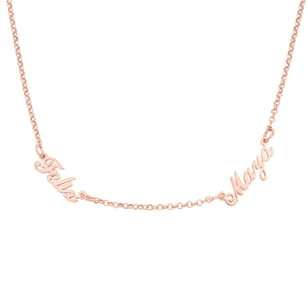 Personalized Two Name Script Necklace