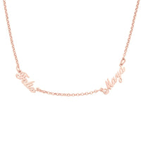 Personalized Two Name Script Necklace