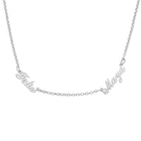 Personalized Two Name Script Necklace