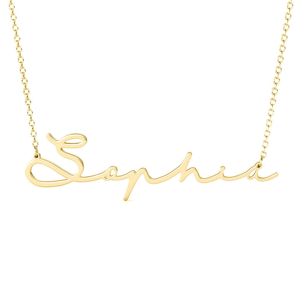 Signature Script Name Necklace