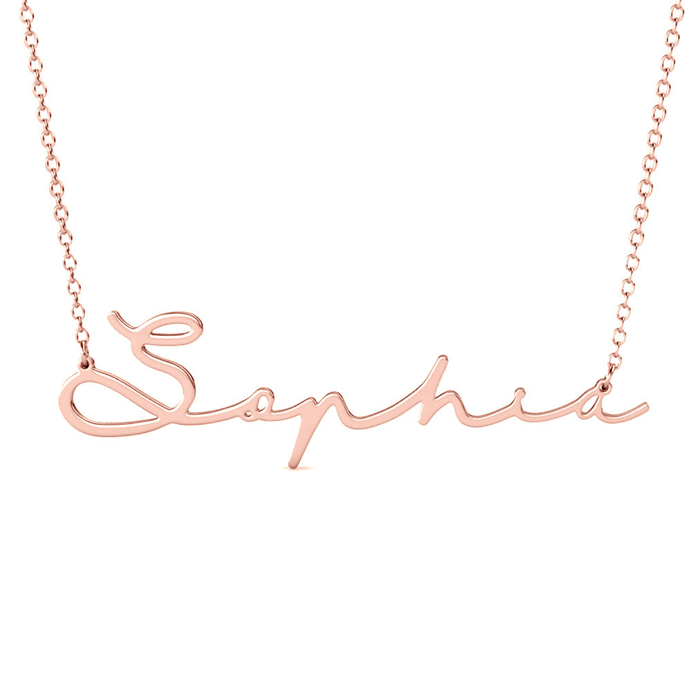 Signature Script Name Necklace