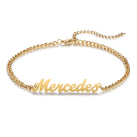 Personalized Script Name Curb Chain Anklet