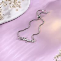 Personalized Script Name Adjustable Slider Bracelet
