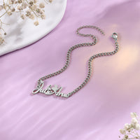 Personalized Script Name Anklet with Heart