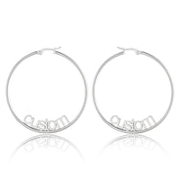 Personalized Name Hoop Earrings