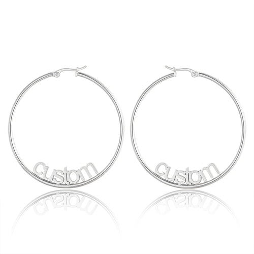 Personalized Name Hoop Earrings