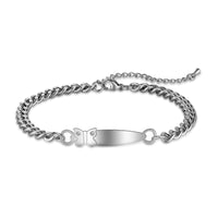 Personalized Butterfly Name Bar Curb Chain Anklet