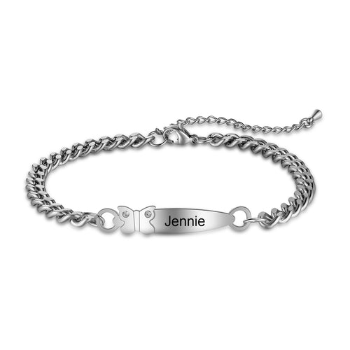 Personalized Butterfly Name Bar Curb Chain Anklet